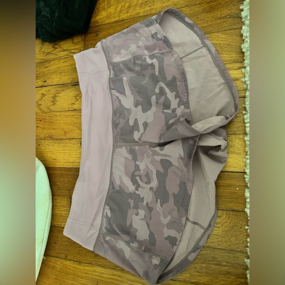 Lululemon Speed Up 2.5” Pink Camo Shorts